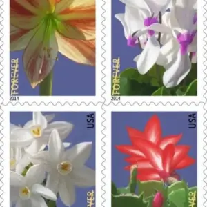 Winter Flowers Stamps