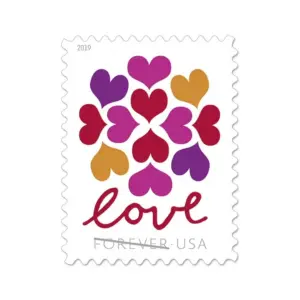 Hearts Blossom Stamps