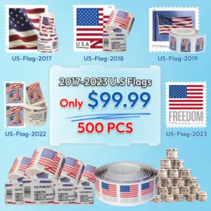 Limited Time Deal: $99.99 for 5 Rolls(500 Stamps) - 2017/2018/2019/2022 Flag